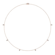 Pendentif diamants naturels ronds 0.30 carat or rose Celestina
